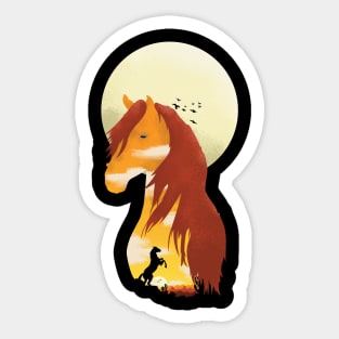 Horse landscape Sticker